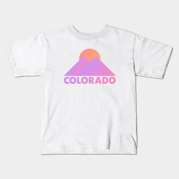 Colorado Mountains Kids T-Shirt by modeoftravel